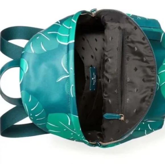 KATE SPADE Chelsea Nylon Backpack - Monstera Leaves - NWOT! - Picture 2 of 9
